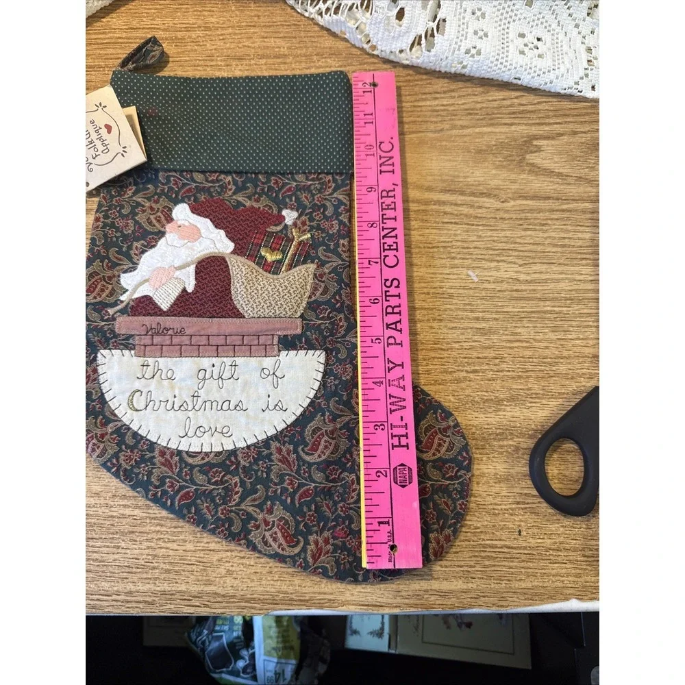 Valorie's Folk‎ Art Appliqué Christmas Stocking